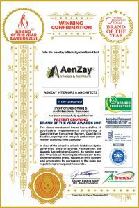 Brand of the year aenzay logo architects in Lahore