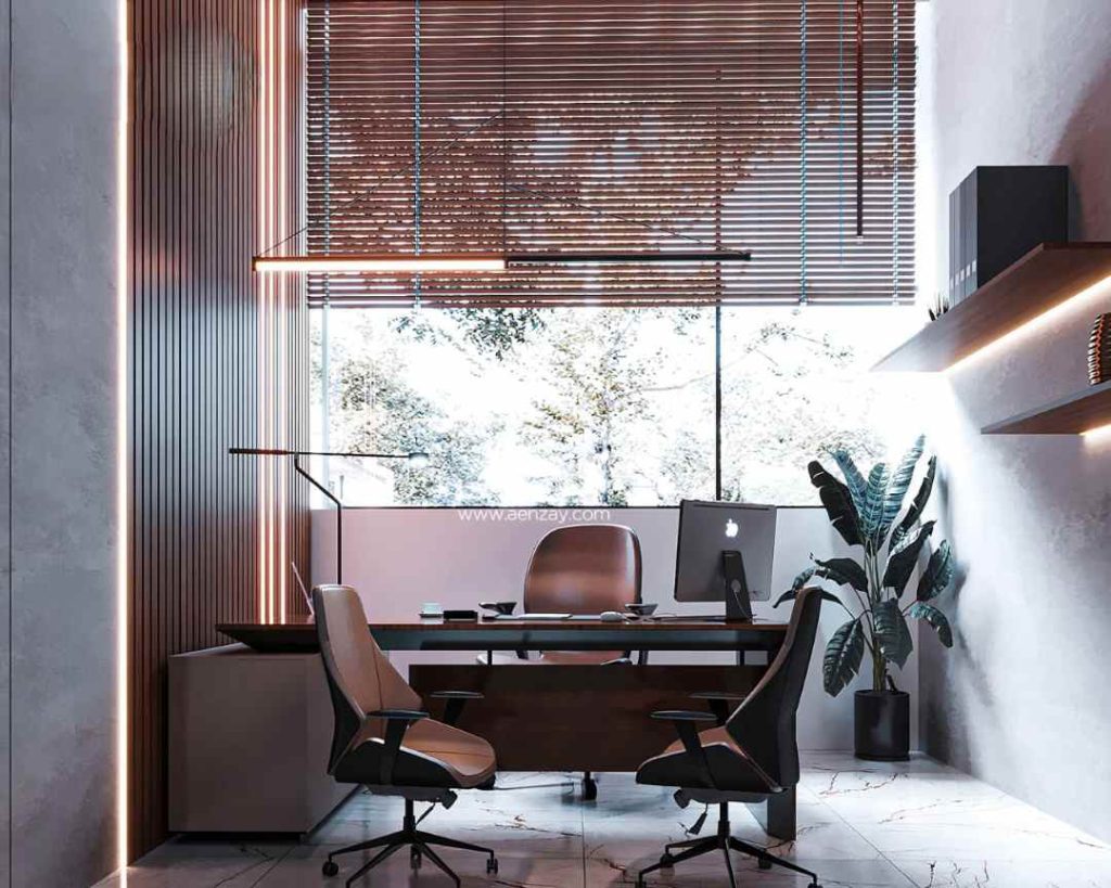 sleek office interior