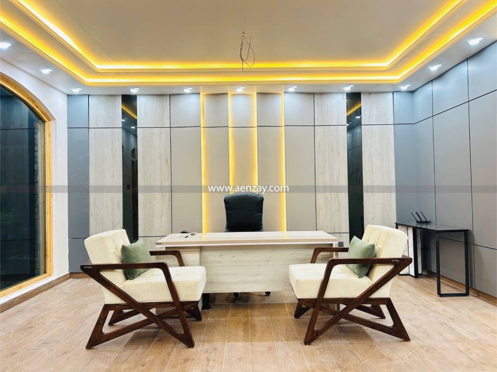 Modern corporate office interior design workspace